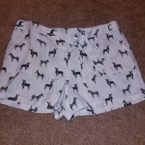 Zebra print shorts